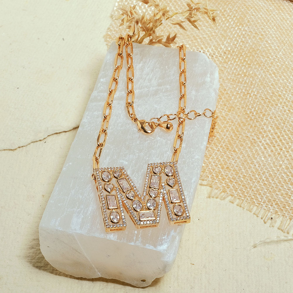 The Studded Initial Link Chain