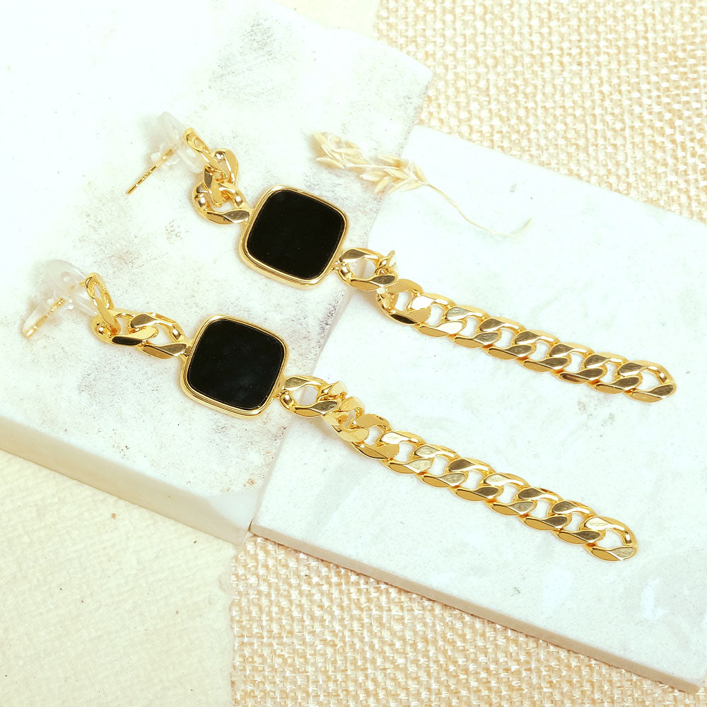 Curb Chain Statement Earrings