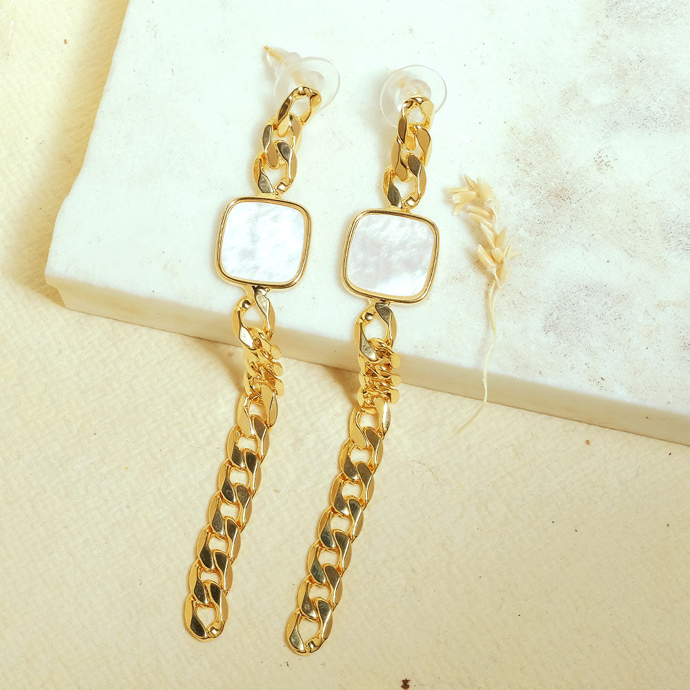 Curb Chain Statement Earrings