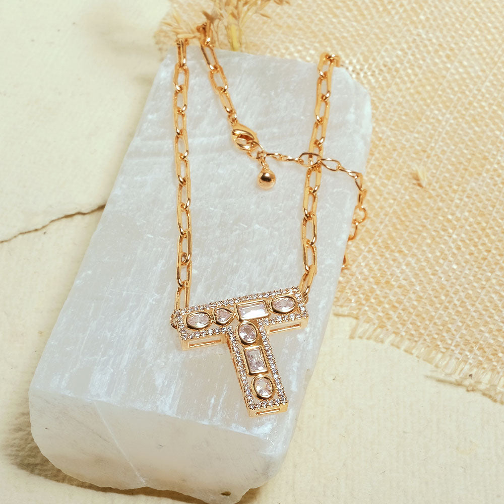 The Studded Initial Link Chain