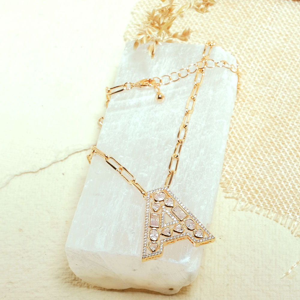 The Studded Initial Link Chain