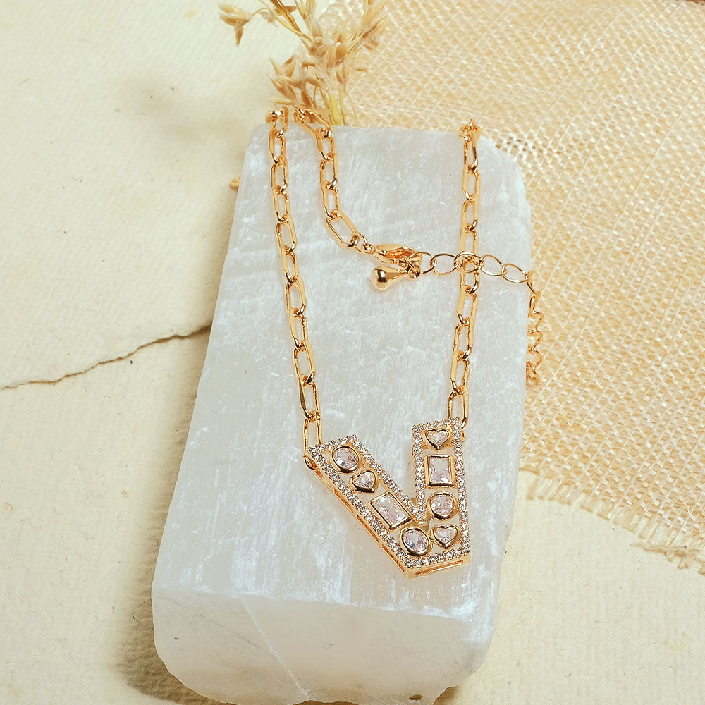 The Studded Initial Link Chain