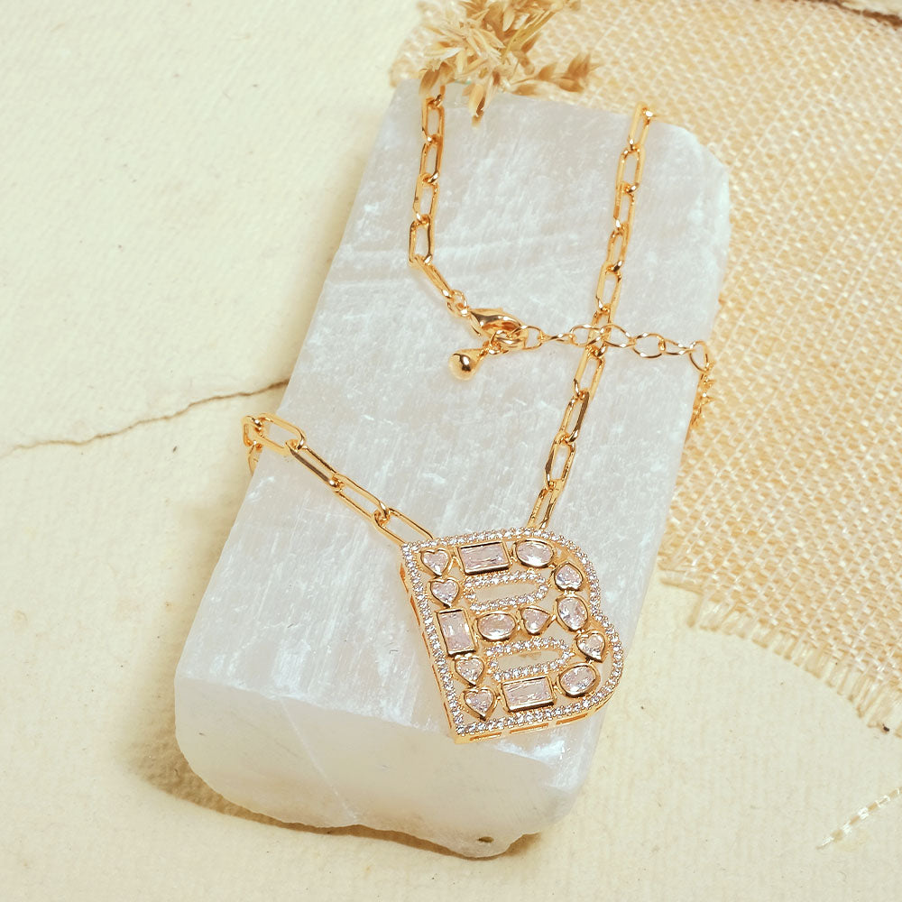 The Studded Initial Link Chain