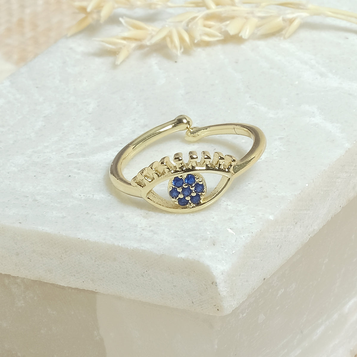 Evil Eye Lashes Ring - Upakarna Jewelry