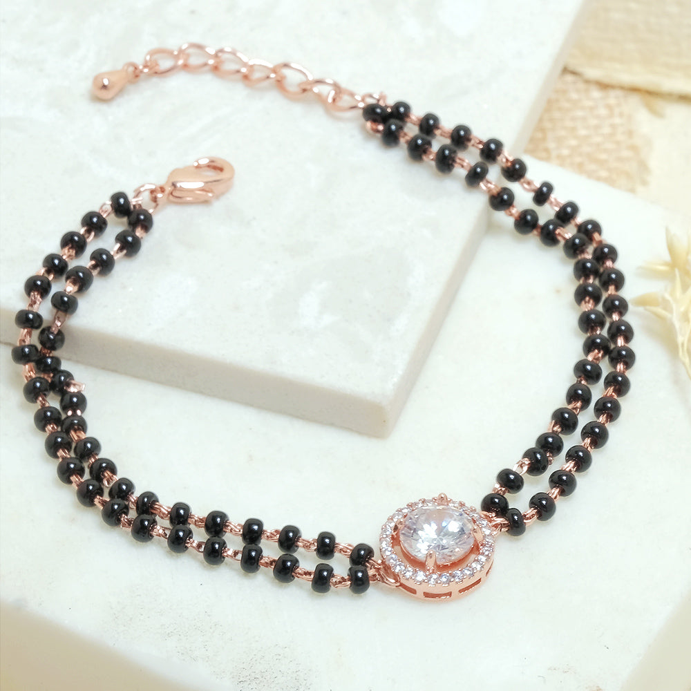Round Diamond Mangalsutra Bracelet
