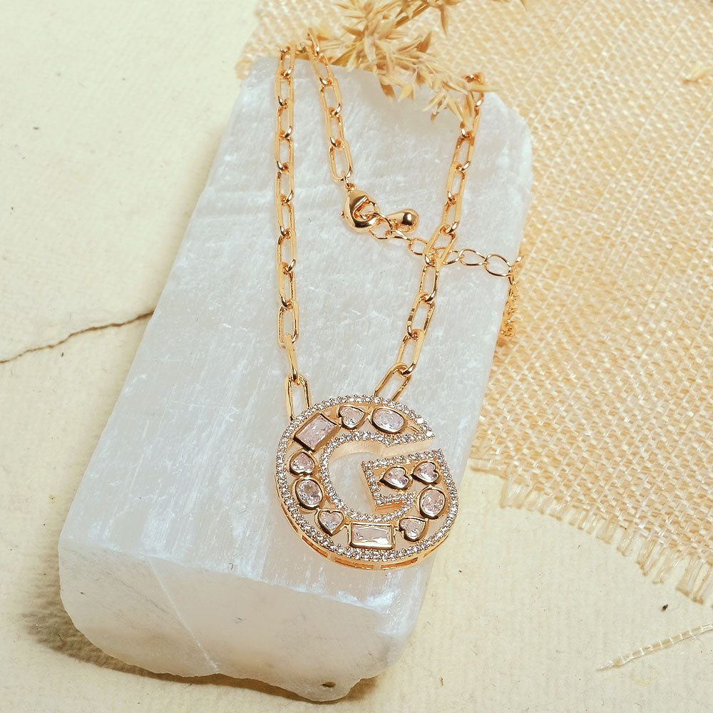 The Studded Initial Link Chain