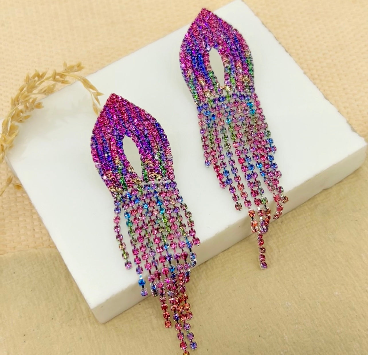 Sparkling Rainbow Jubilee Drop Earrings