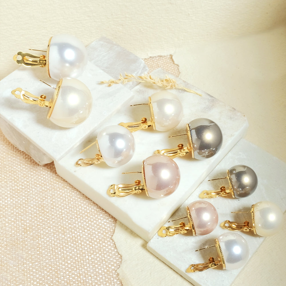 Statement Pearl Ball Earrings - Upakarna Jewelry