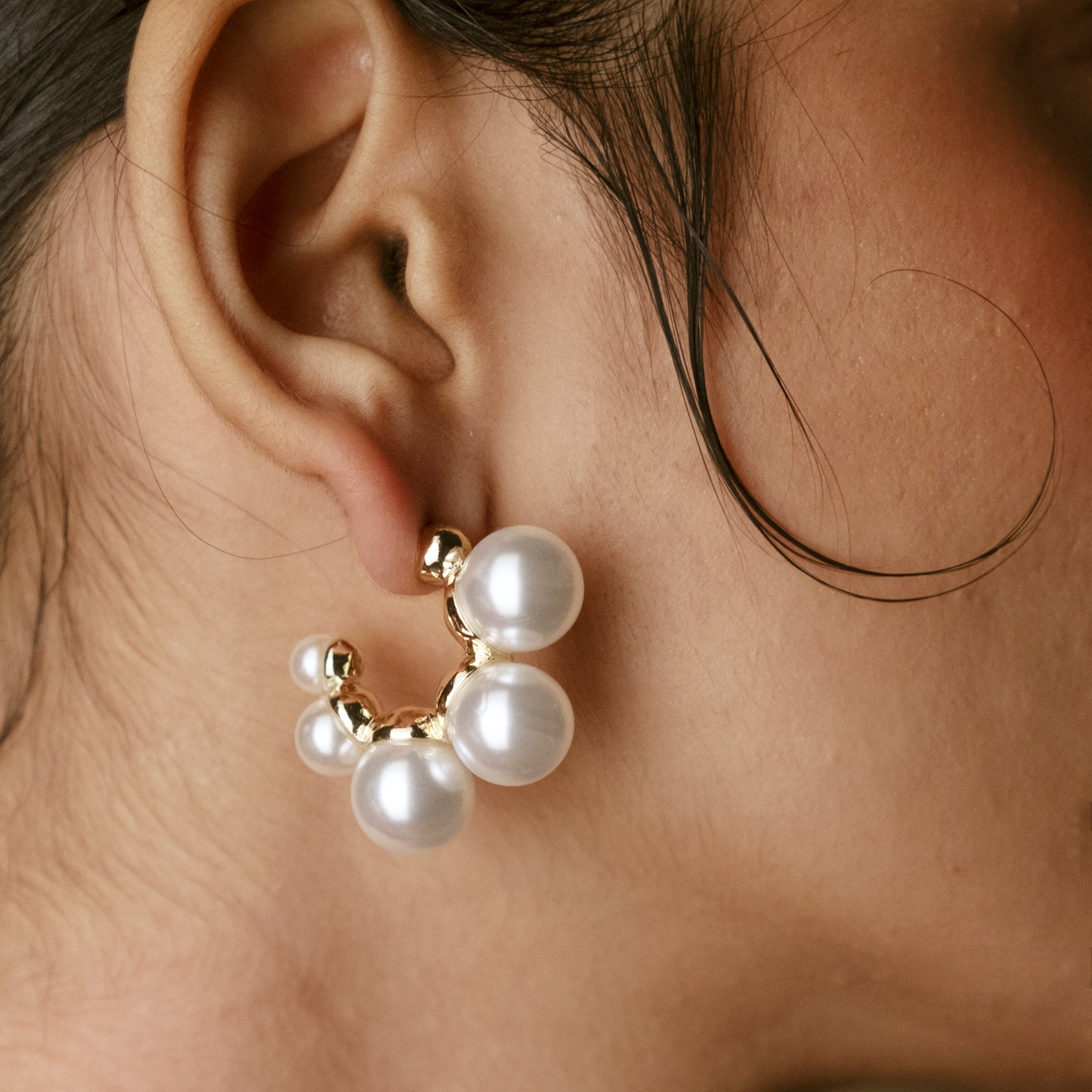Pearl Hoop Earrings