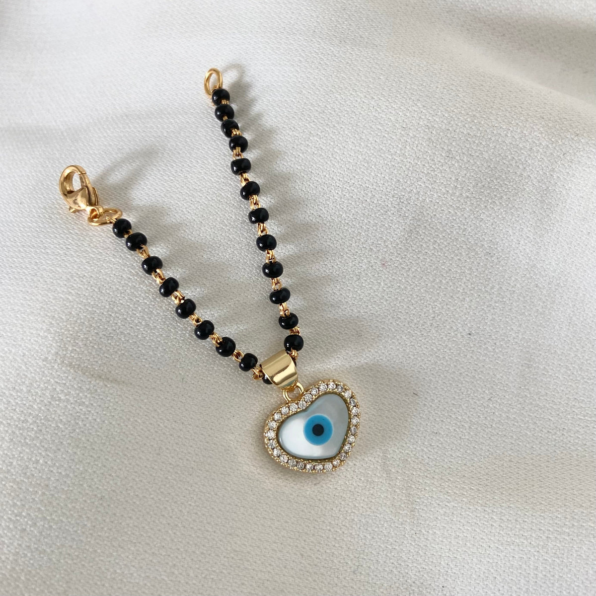 Heart Evileye Mangalsutra Bracelets - Upakarna Jewelry