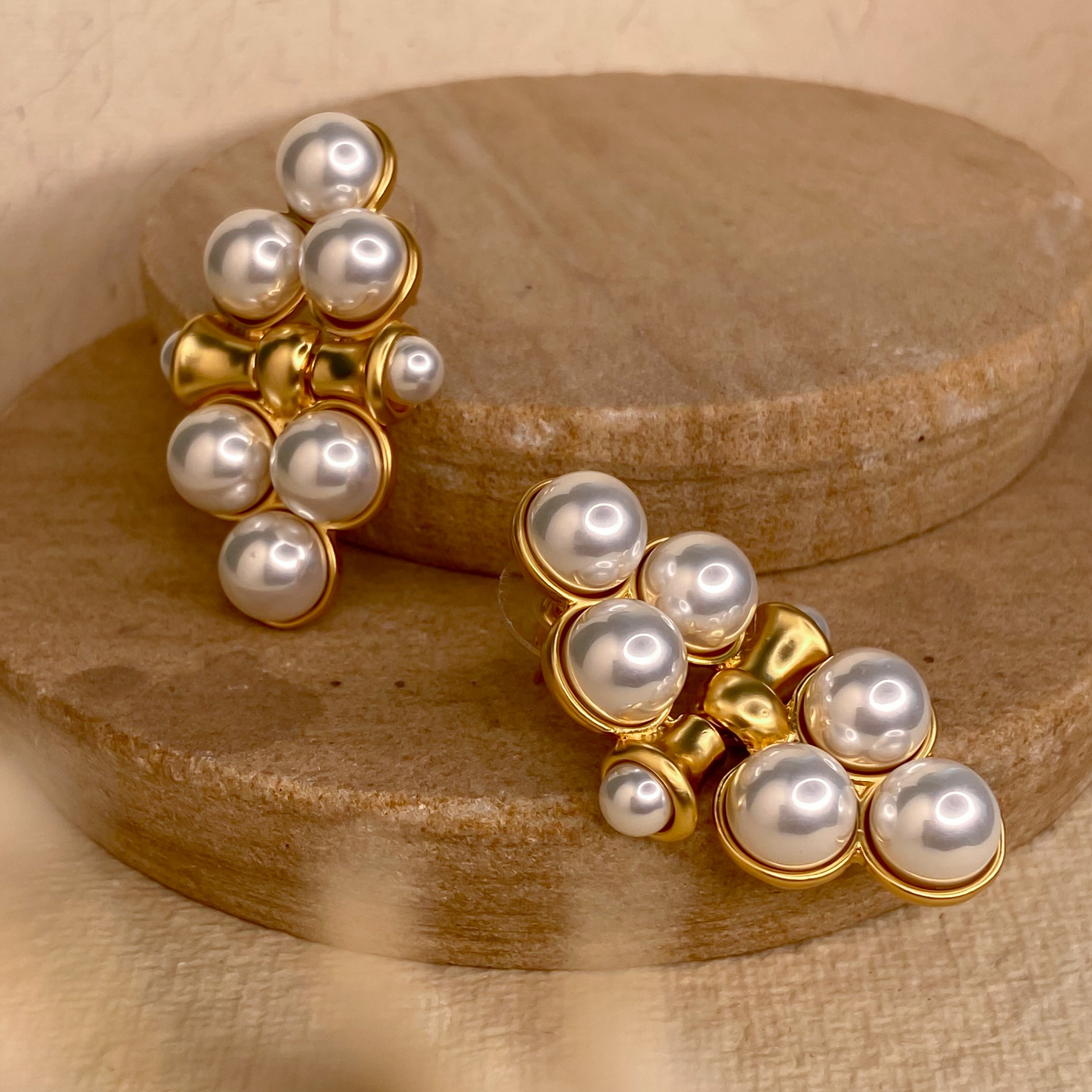 Embellished Pearls Earrings