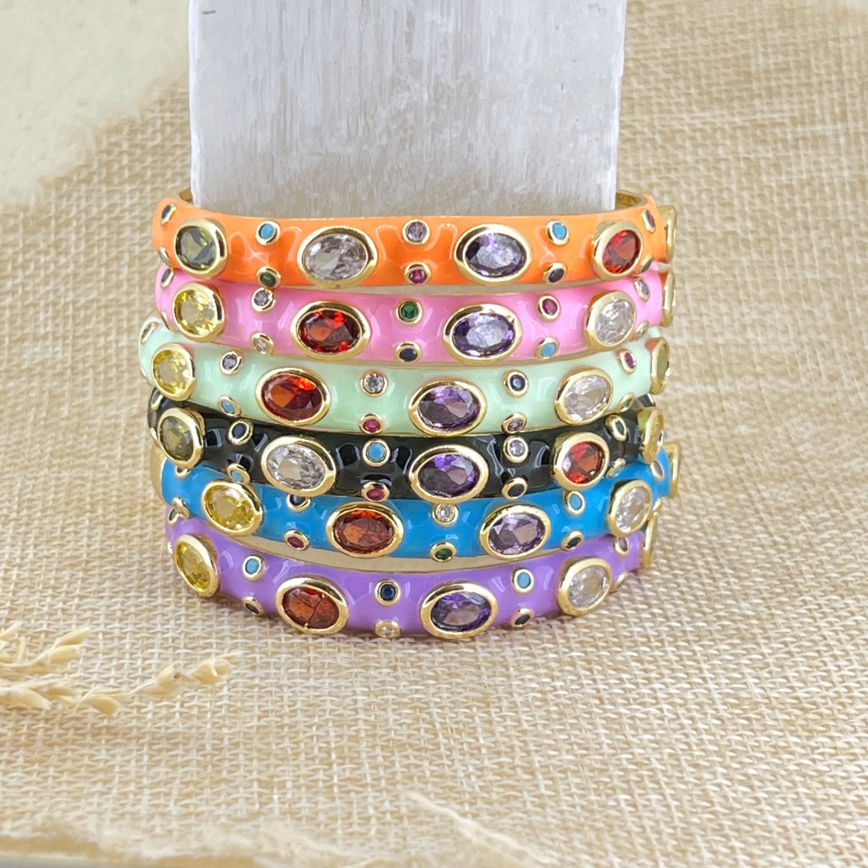 Pastel Rainbow Bangle Cuffs