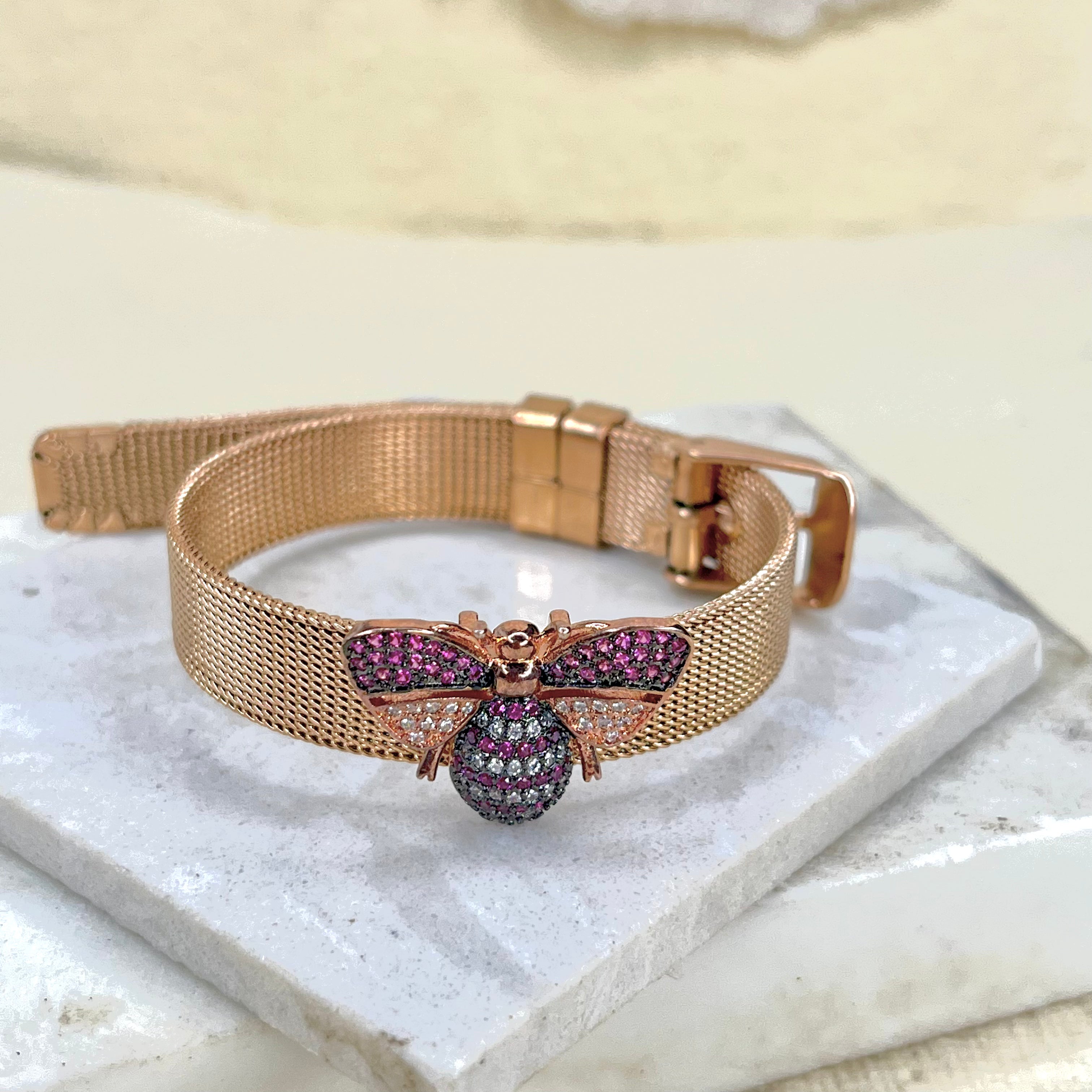 Pink Bee Watch Belt