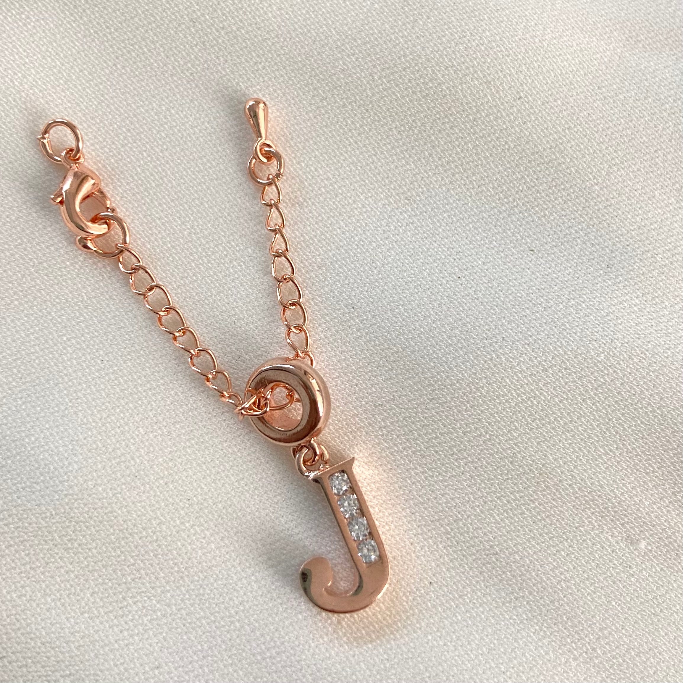 J Rosegold Initial Watch Charm - Upakarna Jewelry