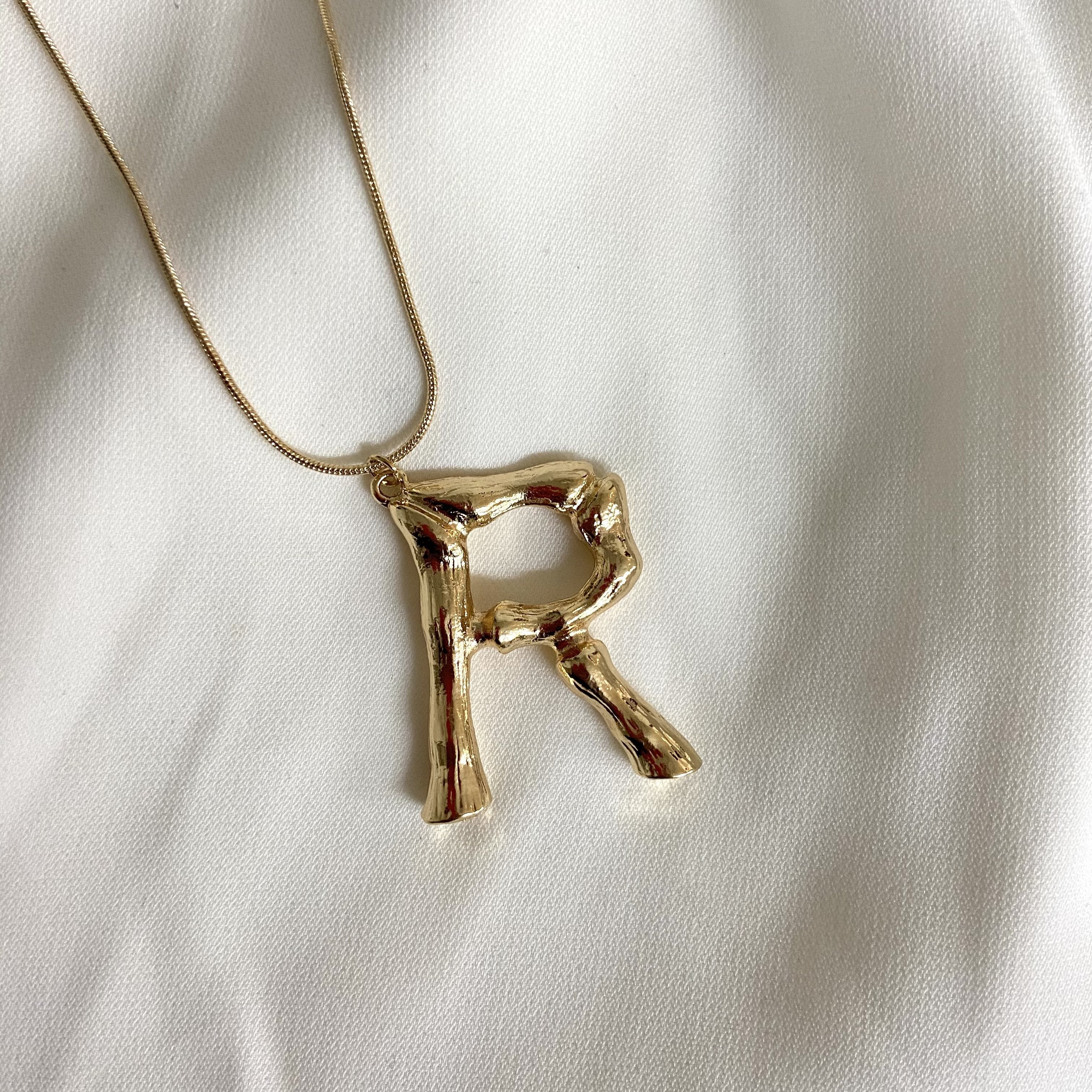 Initial Necklaces - Upakarna Initial Necklaces R A D golden 4