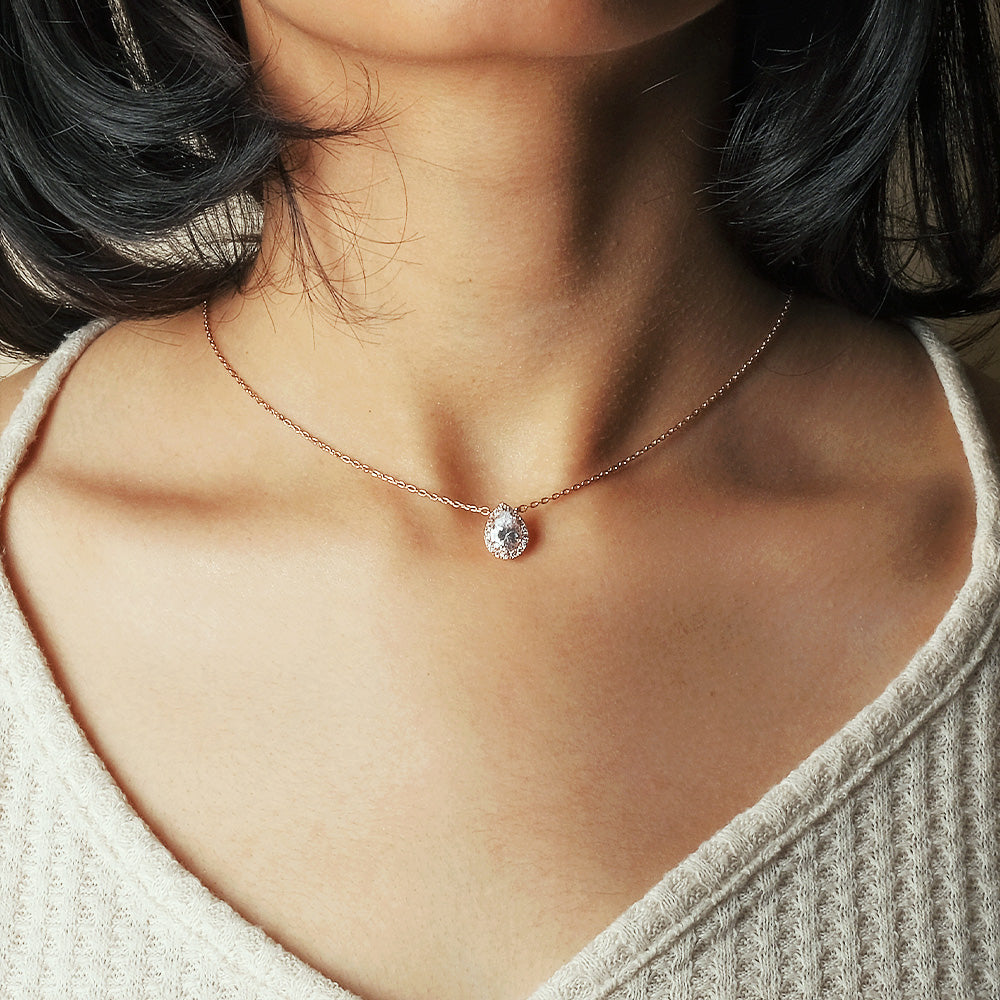 The Diamond Pear Necklace