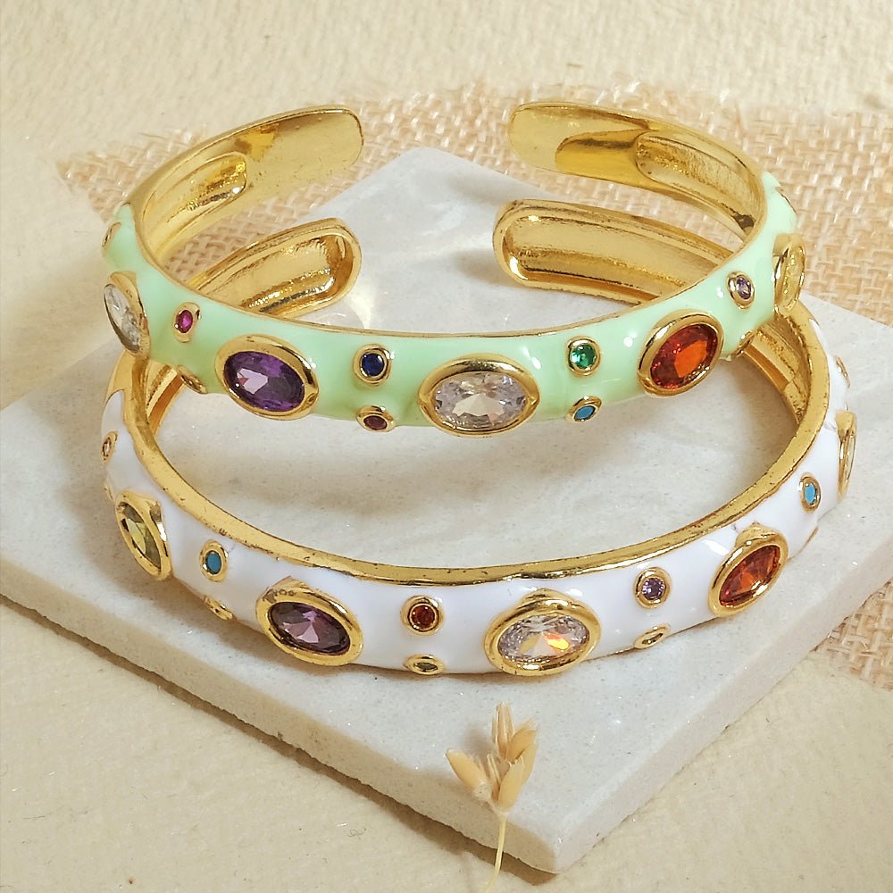 Pastel Rainbow Bangle Cuffs - Upakarnaproduct_type