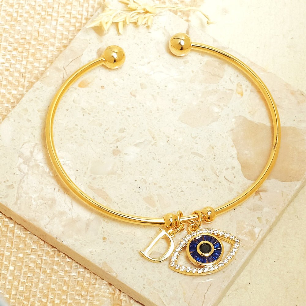 Personalized Evil Eye Bracelet (With Initial) - Upakarnaproduct_type