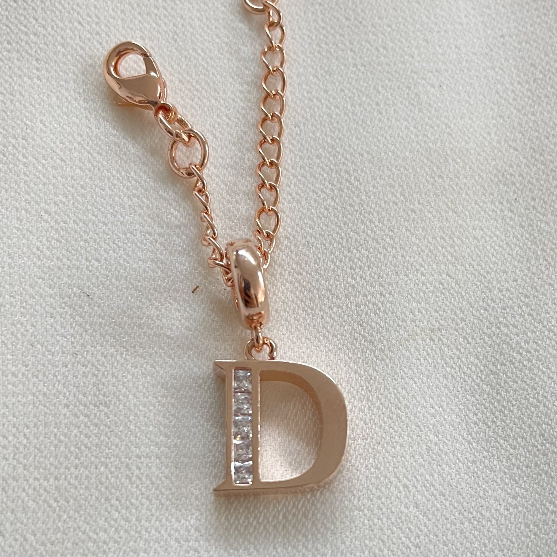 DRosegold Initial Watch Charm - Upakarna Jewelry