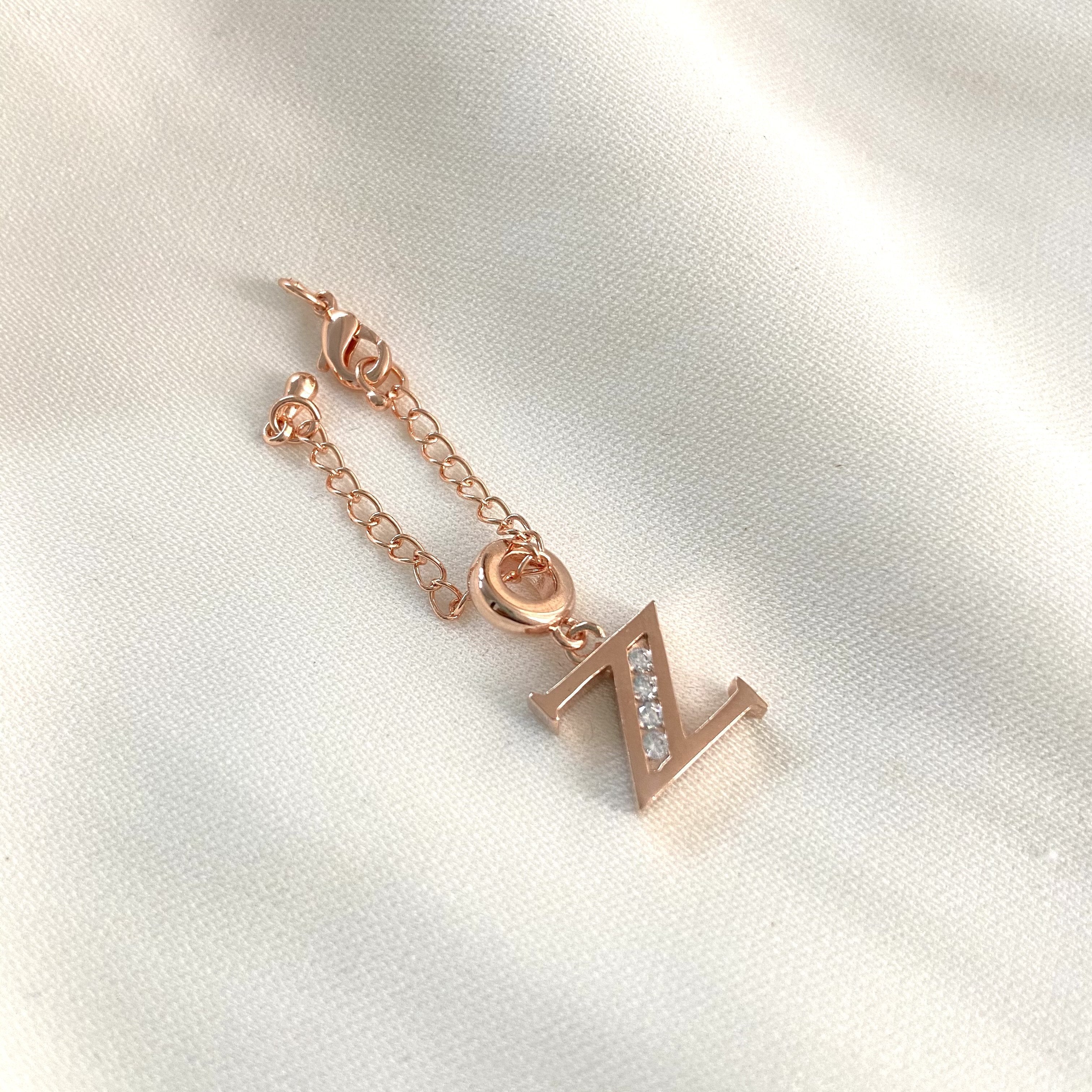 Z Rosegold Initial Watch Charm - Upakarna Jewelry\