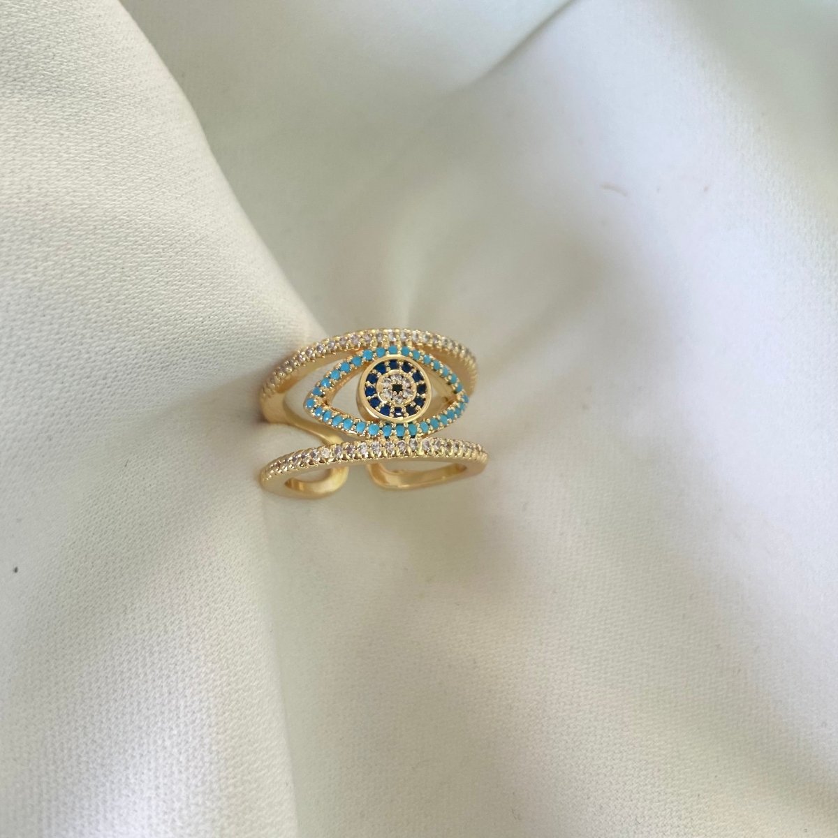 Stunning Evil Eye Band Ring - Upakarnaproduct_type