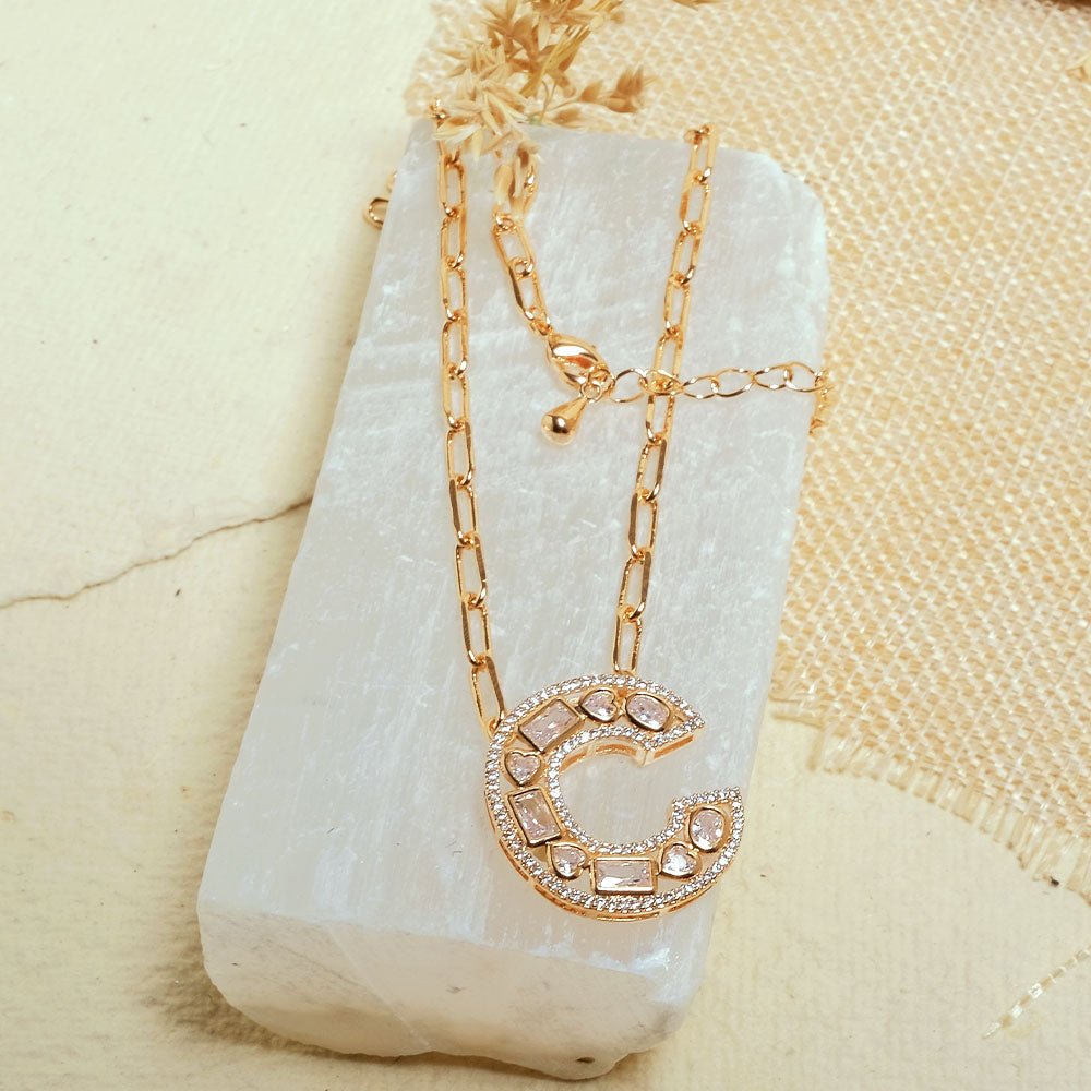 The Studded Initial Link Chain - Upakarnaproduct_type