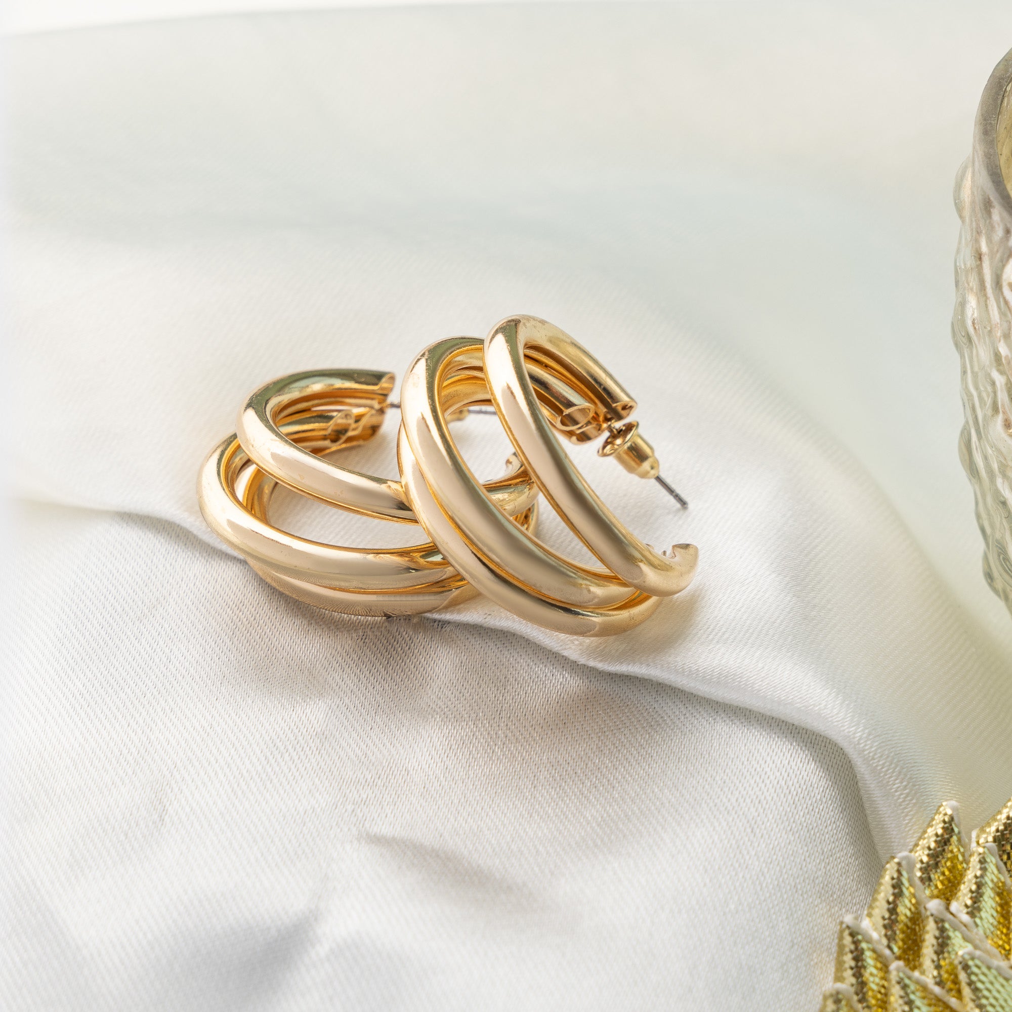 Triple Hoop Earrings - Upakarna Jewelry