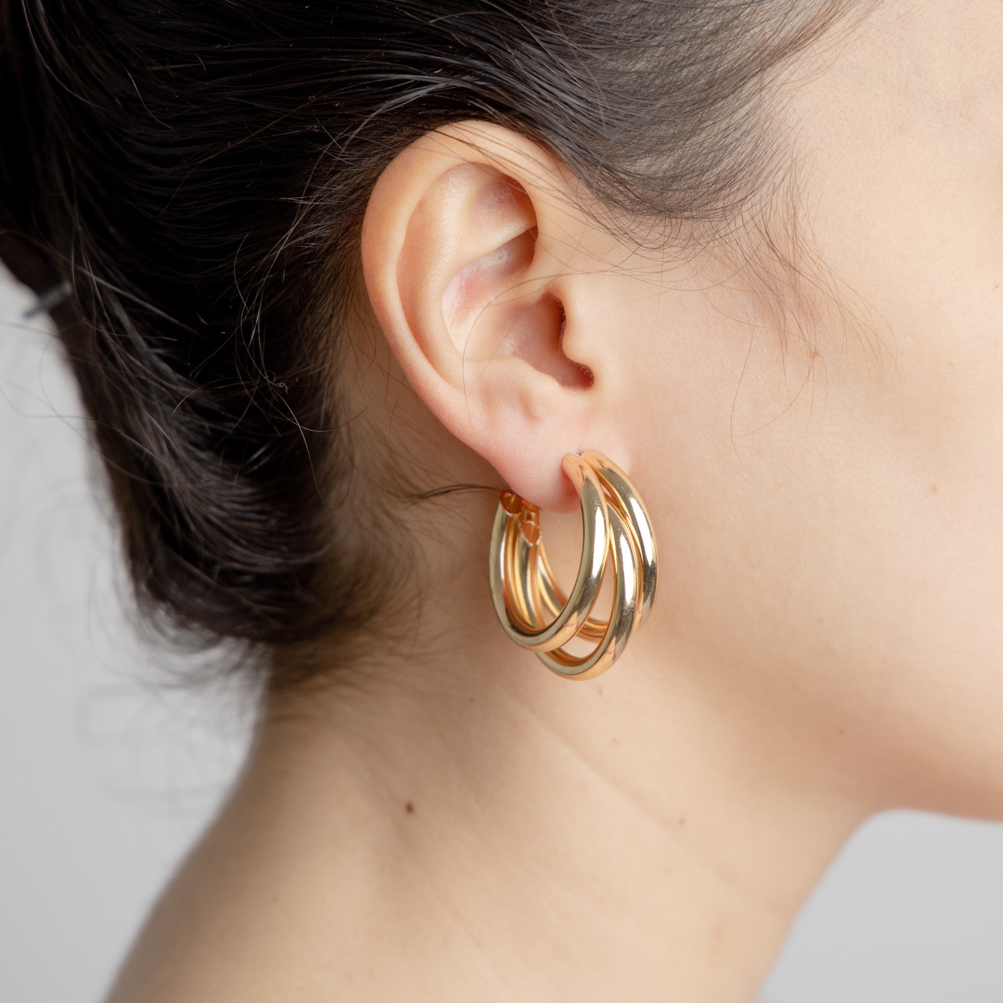 Triple Hoop Earrings - Upakarna Jewelry