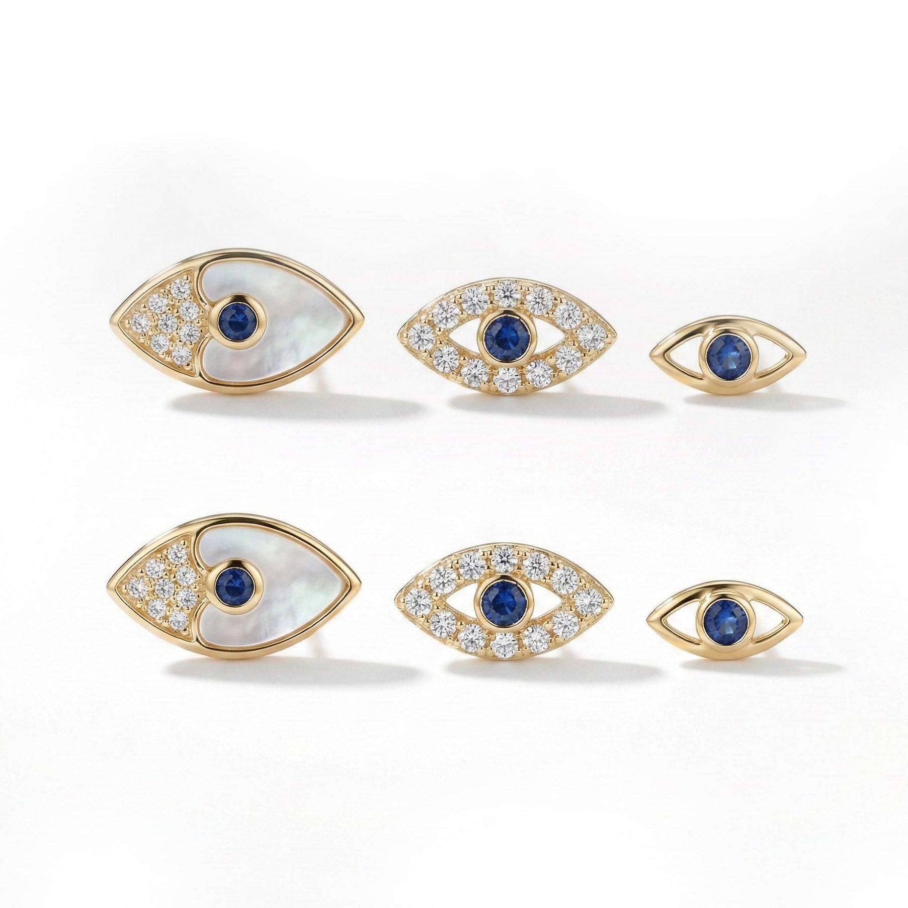 Dainty Evil Eye Earring Stack