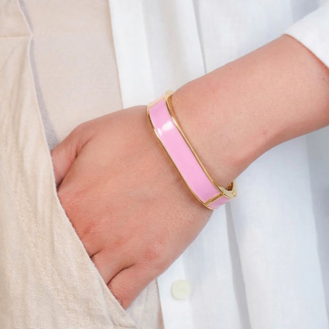 Blush Enamel Bangle