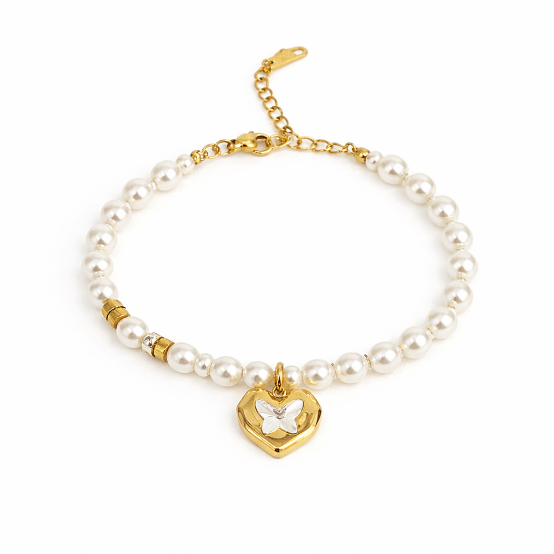 Enchanted Pearl Heart Bracelet