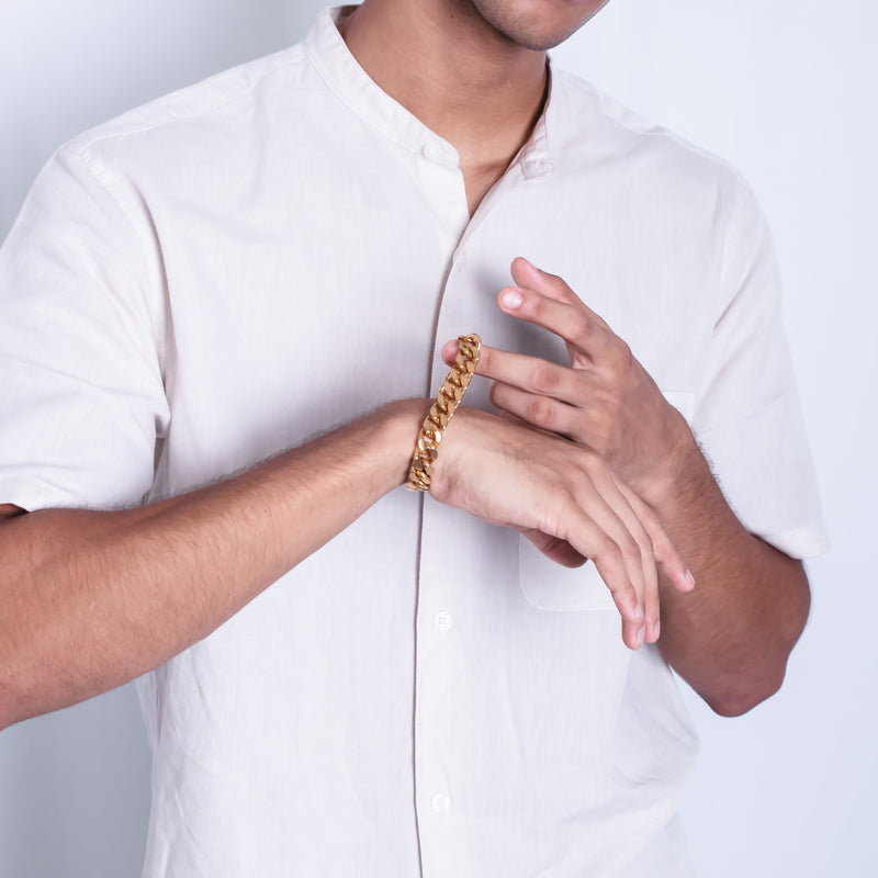 Bulky Curb Chain Men Bracelet