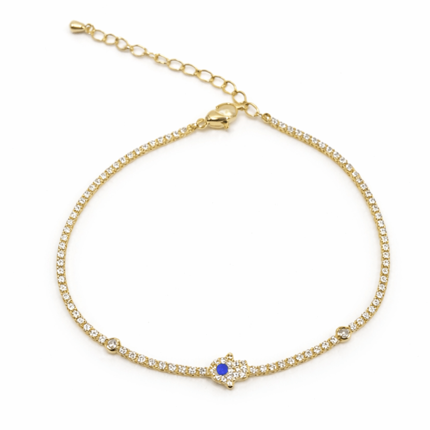 Glistening Hamsa Bracelet