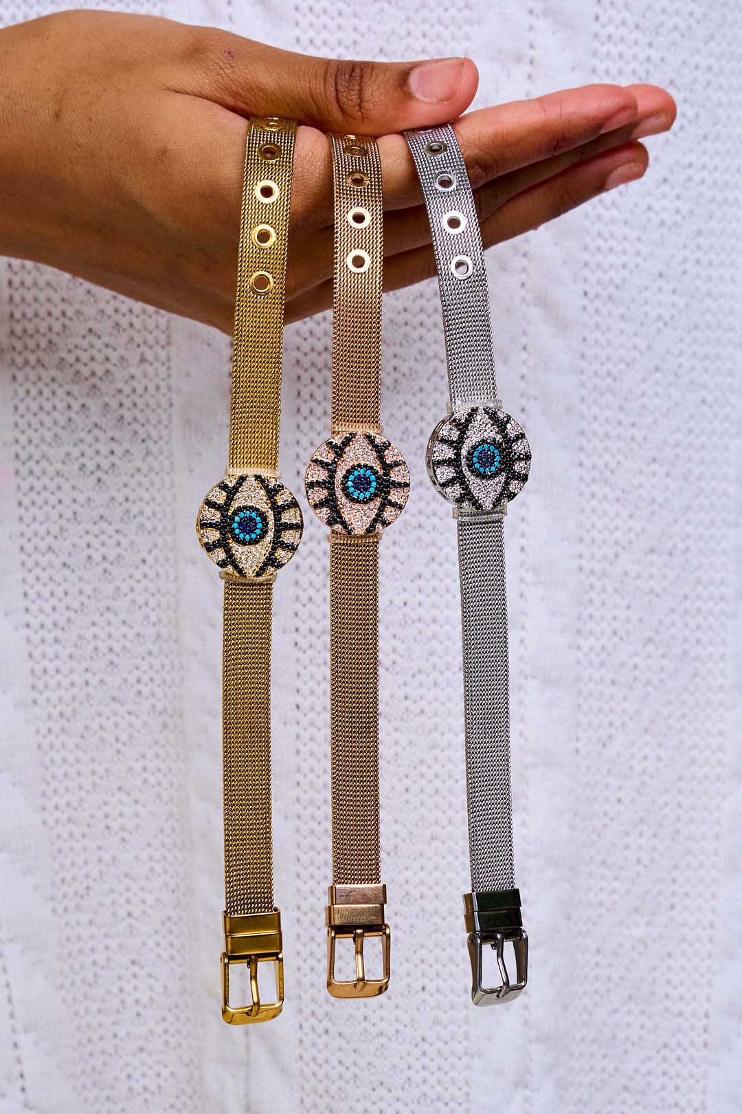 Round Evil Eye Watch Belt