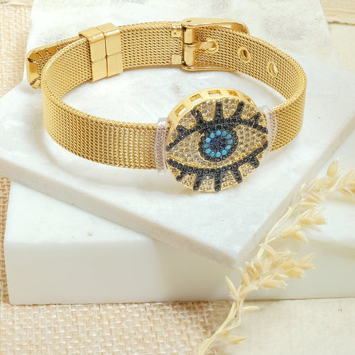 Round Evil Eye Watch Belt+Gift Box