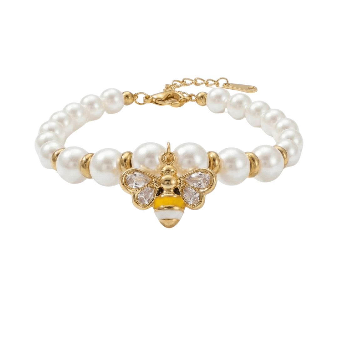 Bumble Bee Pearl Bracelet