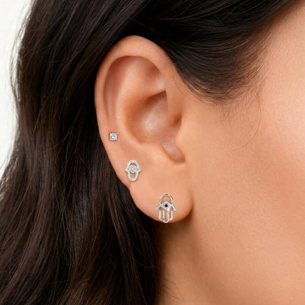 Glittering Hamsa Stack