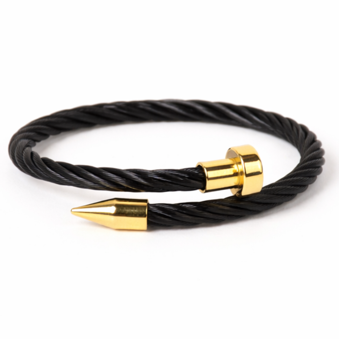 Carbon Bolt Cuff Bangle & Ring Set