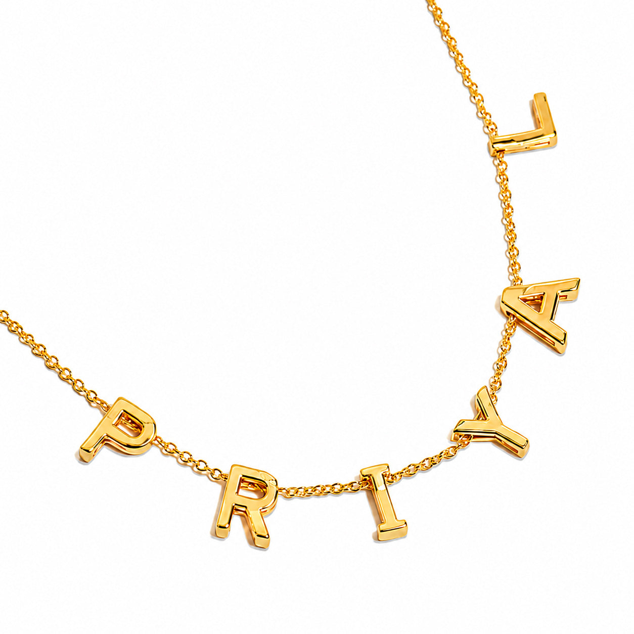 DIY Golden Letter Necklace | Anti-Tarnish | Adjustable