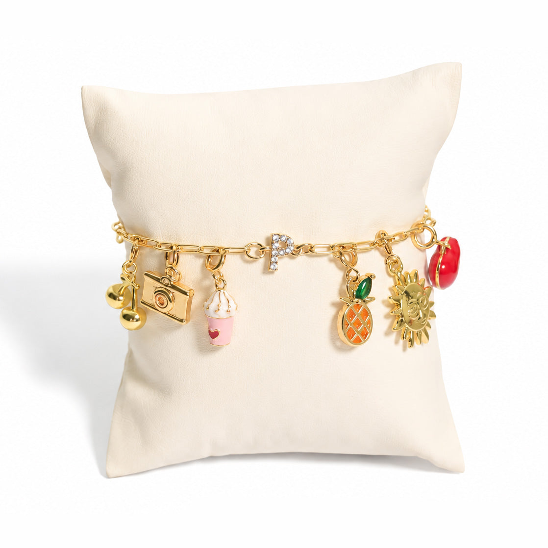 DIY link initial bracelet with charms | Anti-Tarnish