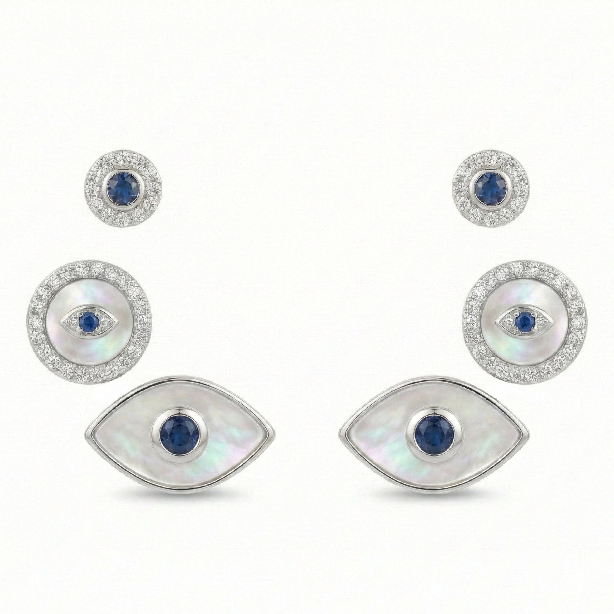 Pearlescent Evil Eye Stack