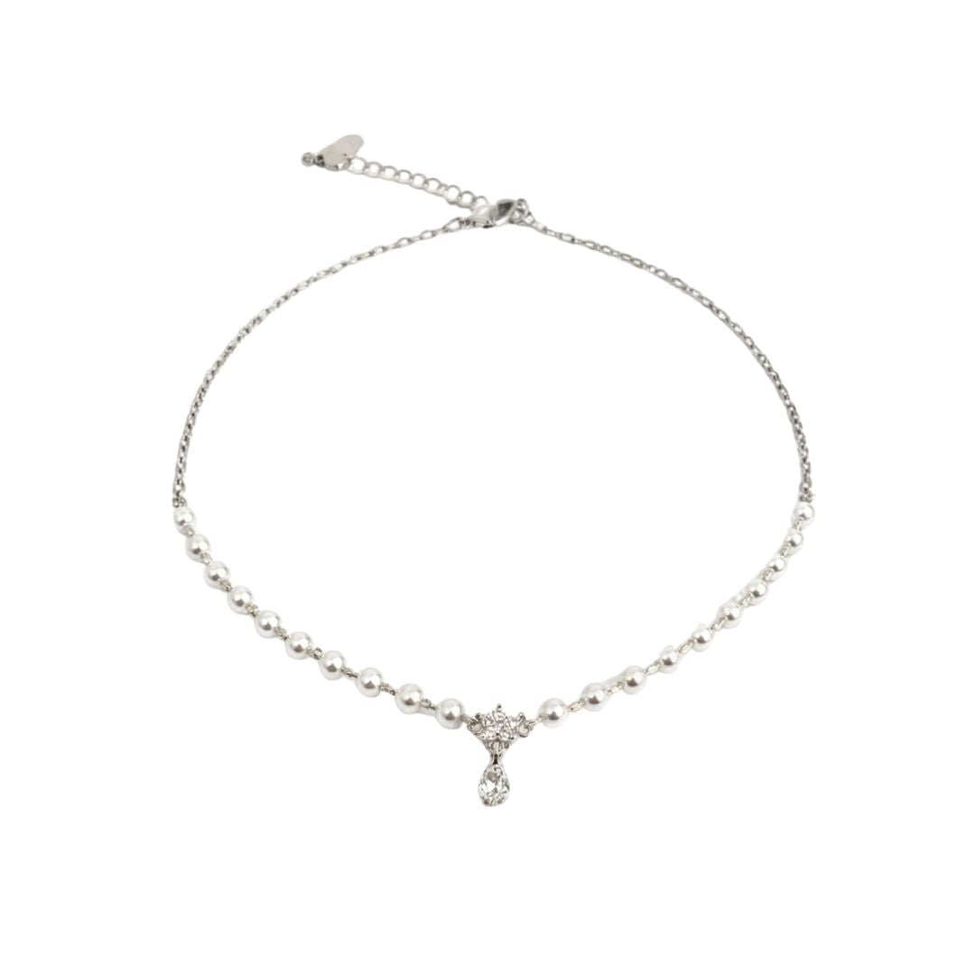 Crystal Floret Pearl Anklet