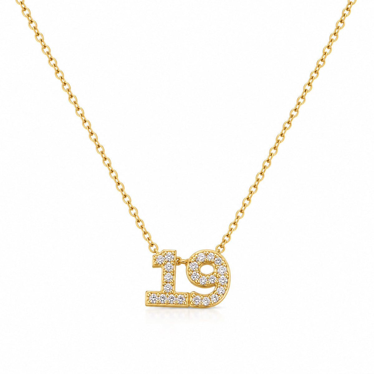 Shimmer Number Necklace | Anti-tarnish