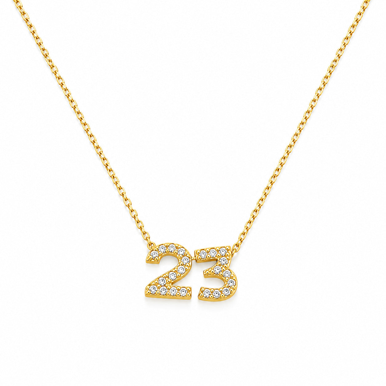 Shimmer Number Necklace | Anti-tarnish