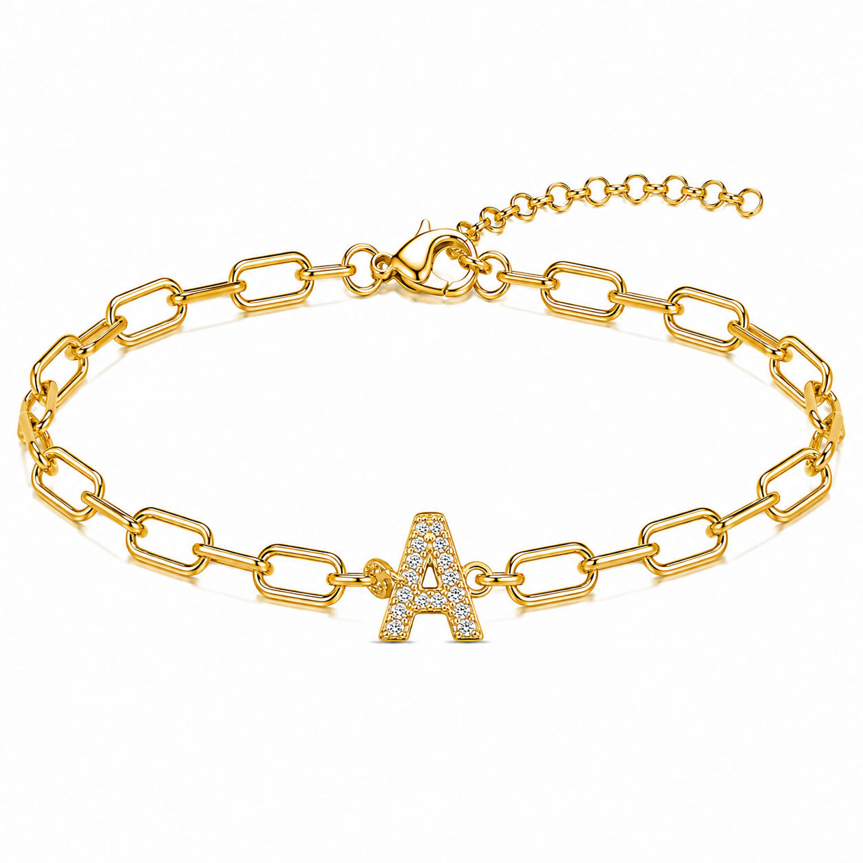 Initial Link Bracelet