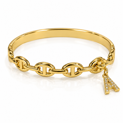 DIY Alphabet Drop Bangle With Initials | Anti-Tarnish
