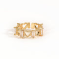 Baguette Heart Ring | Anti-tarnish | Gold Plated | Adjustable