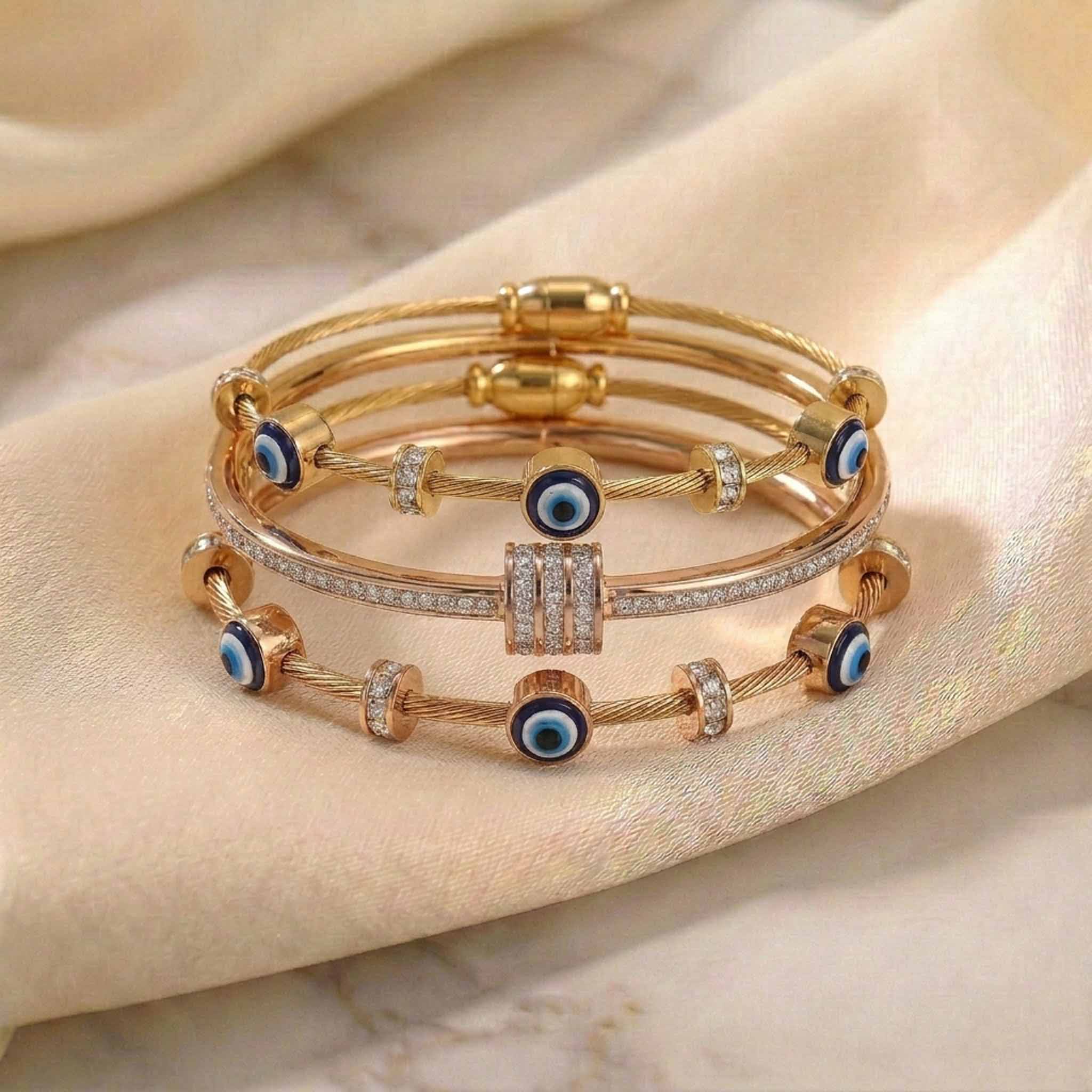 Evil Eye Luxe Bangle Stack (30% OFF)