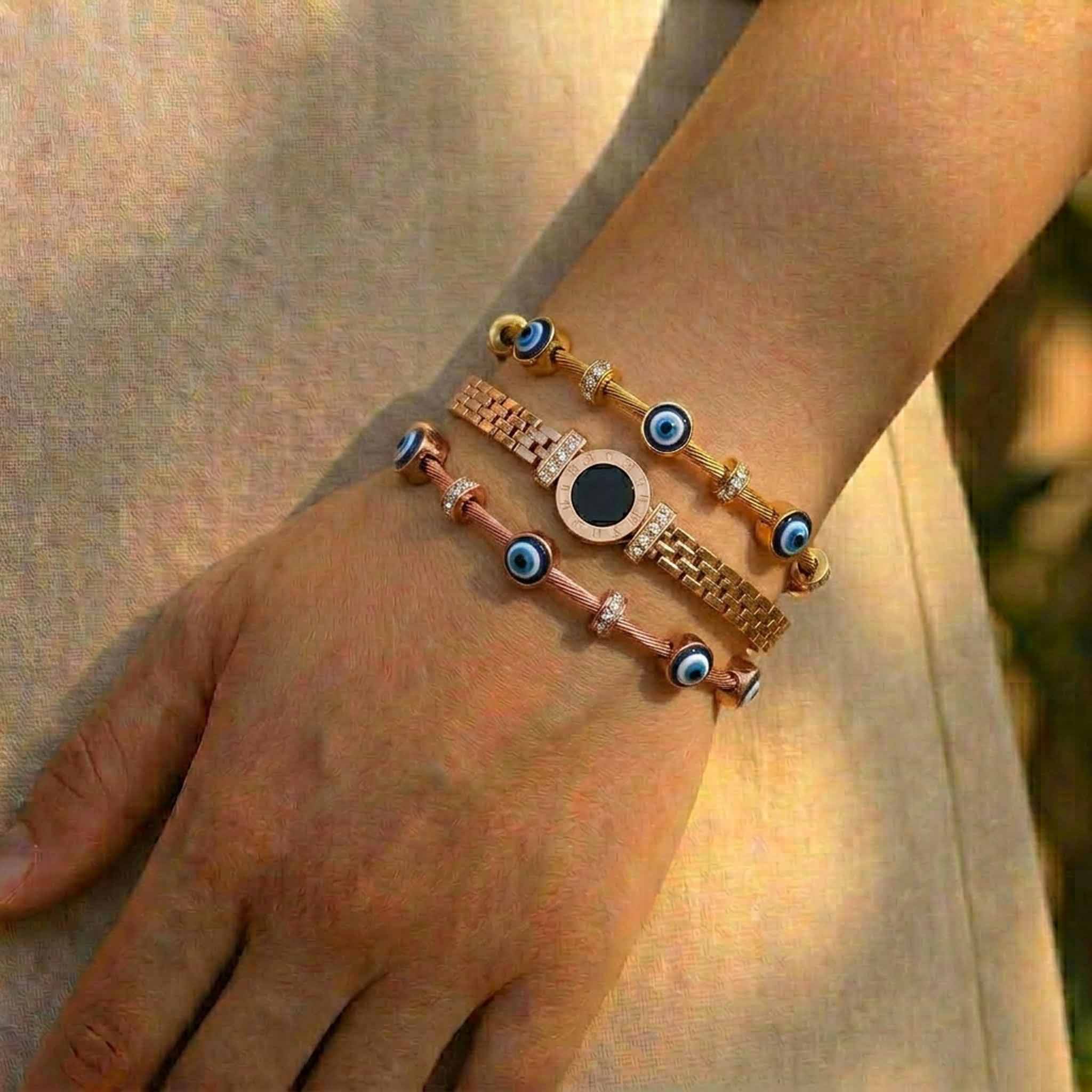Amour Evil Eye Bangle Stack (30% OFF)