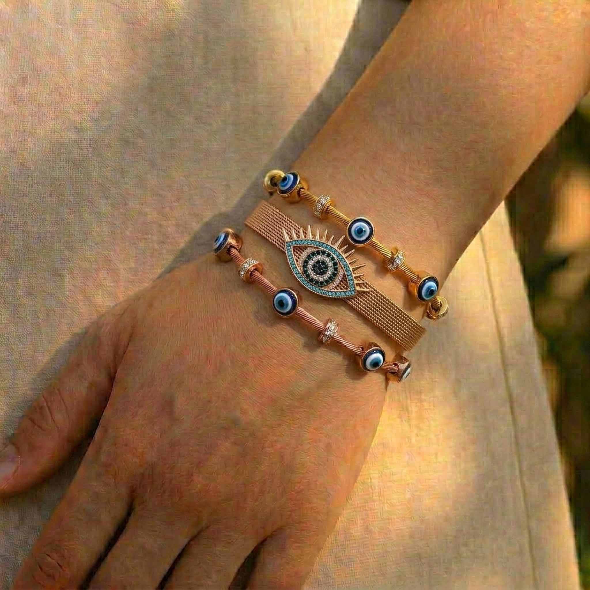 Mystic Evil Eye Bangle Stack (30% OFF)